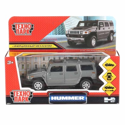 Металлическая инерционная машинка Hummer H2 12 см Технопарк HUM2-12-GY 2