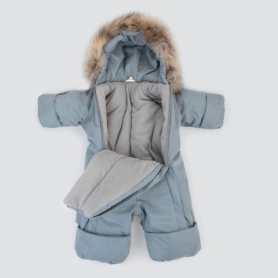 Комбинезон зимний Лапландия Вельвет-1 KiDi 888(Зима-ЛВ1)-52 серо-голубой 02