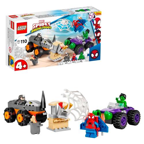 Конструктор Lego Spidey 10782 Схватка Халка и Носорога на грузовиках
