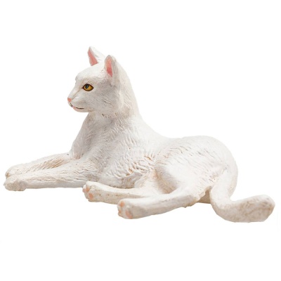 Фигурка Кошка, белая (лежащая) Konik AMF1092-1