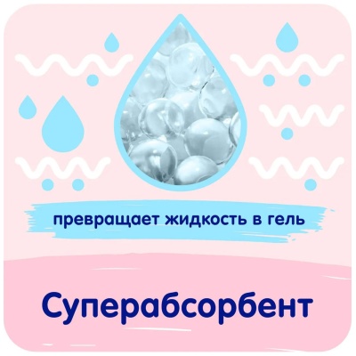 Впитывающие пеленки ультратонкие с абсорбентом 60х90, 30 шт. Mepsi 0541-1