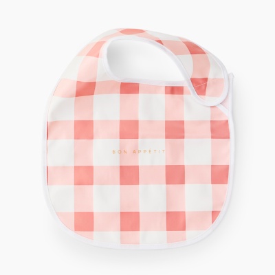 Нагрудный фартук на липучке 2 штуки Happy Baby 16018 checkered pattern and cherry 2