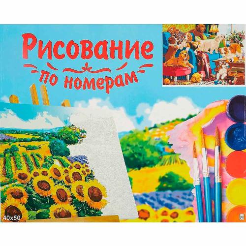 Картина по номерам Игривые щенята 40х50 см 24 цвета Рыжий кот Х-3535 фото 3