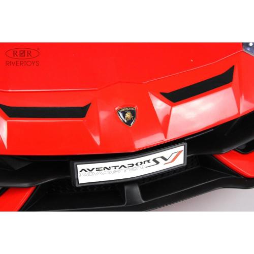 Детский электромобиль Lamborghini Aventador SVJ RiverToys А333МР красный фото 11