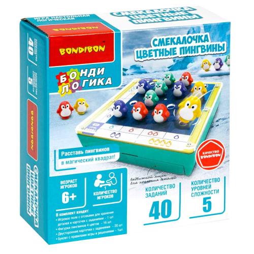 Настольная игра Смекалочка Цветные пингвины Bondibon BB5678 фото 7