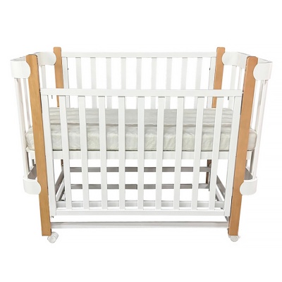 Кровать детская Solnyshko 2 с ящиком и поперечным маятником Антел белый/бук 3