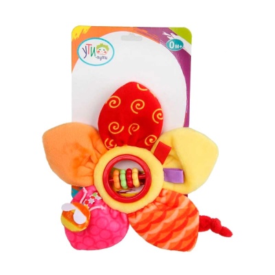 Мягкая игрушка погремушка Цветочек Ути-Пути 72427 Мягкая игрушка погремушка Цветочек Ути-Пути 72427