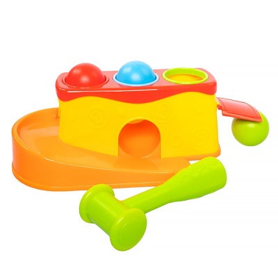 Сортер с молотком и шариками 2в1 стучалка и горка Десятое королевство 70007 3