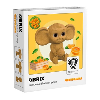Картонный 3D конструктор Чебурашка 218 деталей Qbrix 20048 4