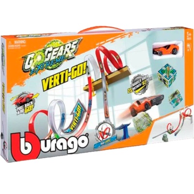 Автотрек  с мёртвыми петлями и инерционной машинкой Go Gears Extreme Verti-GO Bburago 18-30536 2