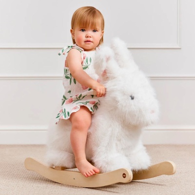 Игрушка качалка Bunny Happy Baby 91034 white 4
