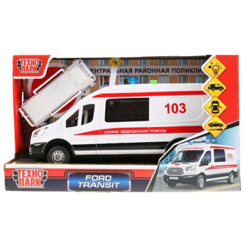 Машина Ford Transit скорая Технопарк TRANSITVAN-22PLAMB-WH фото 4