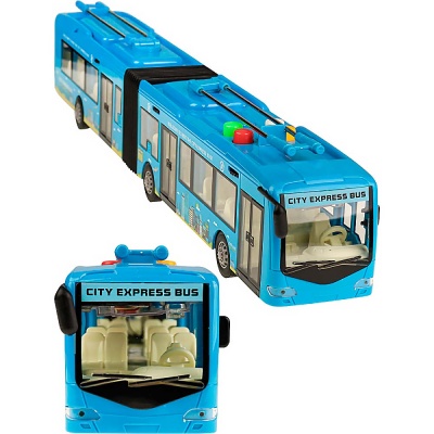 Игрушка инерционная Троллейбус звук свет Рыжий кот 1995405 3