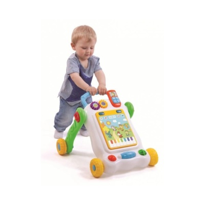 Каталка ходунки с развивающим планшетом и контролем скорости Жирафики 939541