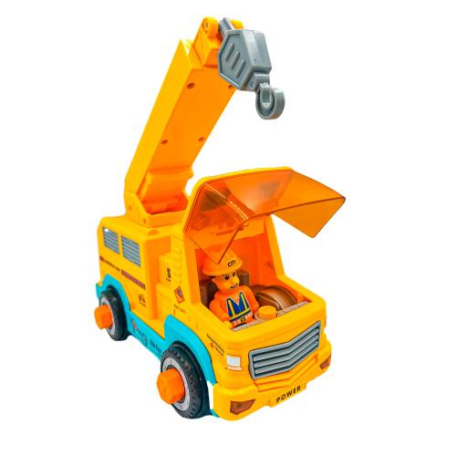 Конструктор Автокран инерционный со светом и звуком Sharktoys 34700002 фото 2