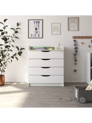 Комод пеленальный Сириус 2 Атон Wood 804 премиум-белый 5