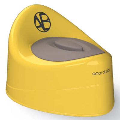 Горшок детский с крышкой  AMAROBABY Fort, жёлтый
