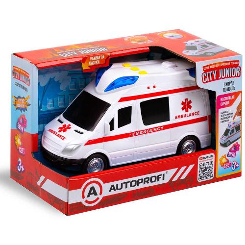 Машина Скорая помощь свет звук 18 см Autoprofi JU-018/AMBL фото 4