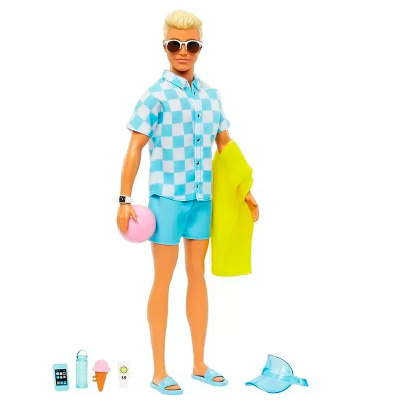 Кукла Барби Кен 28 см Пляжный день Mattel HPL74