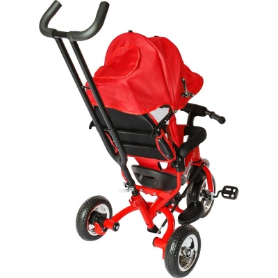 Велосипед трёхколёсный с родительской ручкой Velobibi Меркурий ВЛ-0867 красный 03