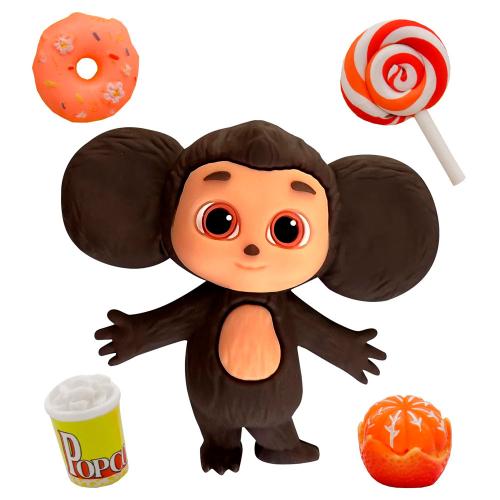 Фигурка Чебурашка 6 см клубничный пончик коллекция Кино Funky Toys CHE2405-2