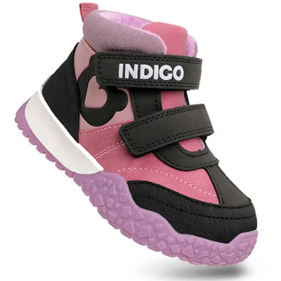 Ботинки детские Indigo Kids 55-0625B2 марсала-чёрный 2