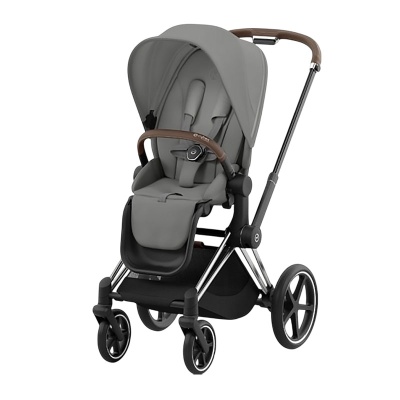 Коляска 2 в 1 Cybex Priam IV Chrome Brown Mirage Grey 02