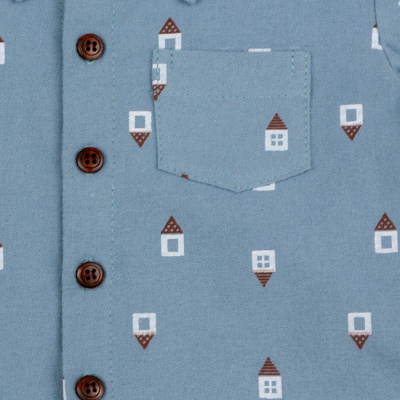 Рубашка Домики Чуди Кидс 533725Ц2-1 голубой 03