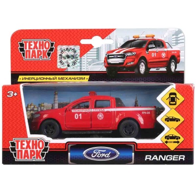 Игрушка Машина инерционная Ford Ranger пикап Пожарный Технопарк SB-18-09-FR-F 2