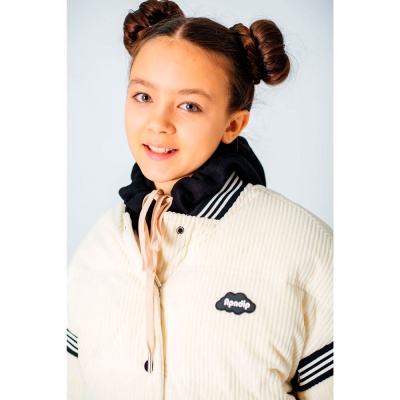 Куртка бомбер для девочки Deloras 22310 кремовая 4