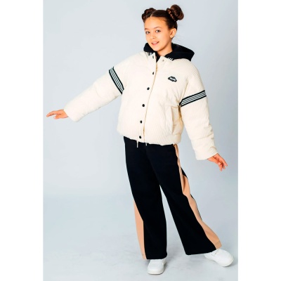 Куртка бомбер для девочки Deloras 22310 кремовая 2