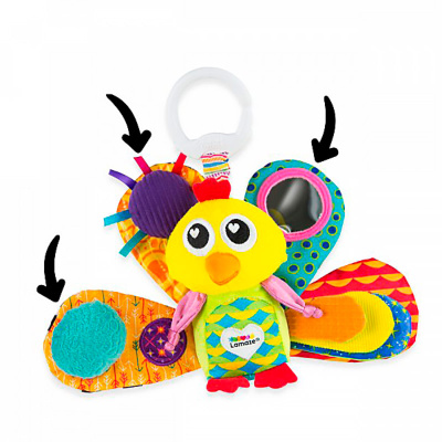 Игрушка с подвесом для малышей Павлин Жак развивающая Lamaze Tomy 65959 3