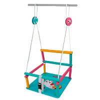 Качели деревянные Комета с рисунком Котик Moby Kids 962263