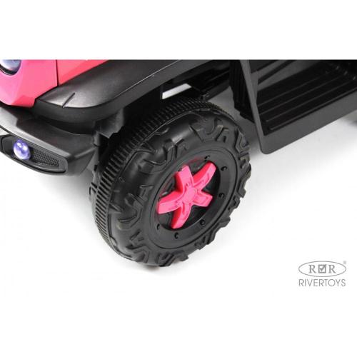 Детский электромобиль RiverToys G003GG розовый фото 18