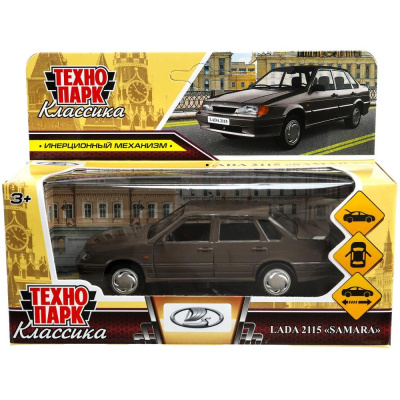 Машинка металлическая Lada-2115 Samara Технопарк 2115-12-SRBR