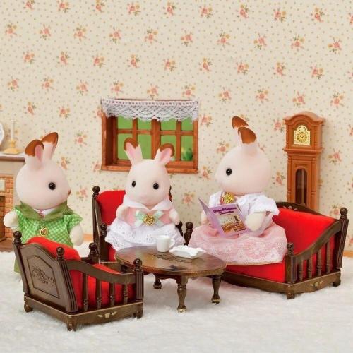 Игровой набор Sylvanian Families Классическая коричневая мебель для гостиной Epoch 2072 фото 2