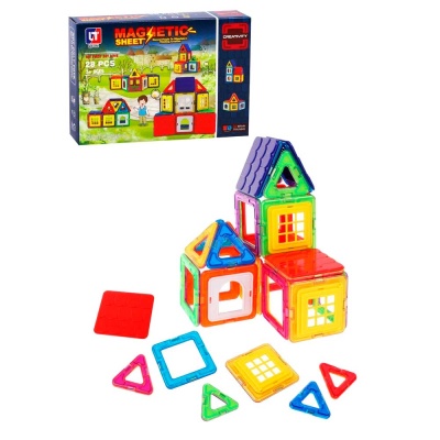 Магнитный конструктор Magnetic Sheet 28 деталей Наша Игрушка LT7004 1
