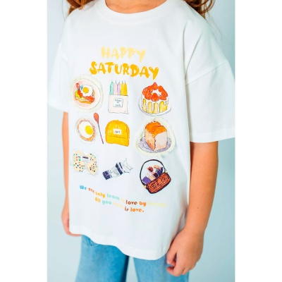 Футболка для девочки Colabear 683903 молочная