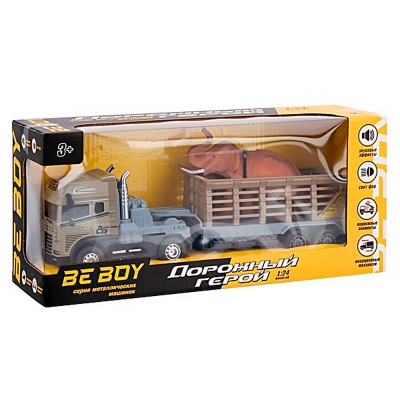 Набор Сафари инерционная машинка животное свет и звук BeBoy IT109983 4