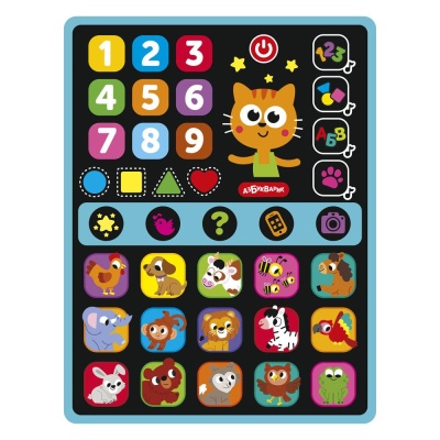 Развивающая игрушка Планшетик Первые знания с Котёнком Азбукварик 3349 01