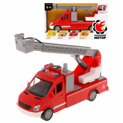 Пожарная машина инерционная свет звук вода Пламенный мотор 870889