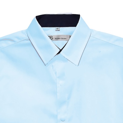 Рубашка школьная для мальчика Deloras C71494-25 голубая 2
