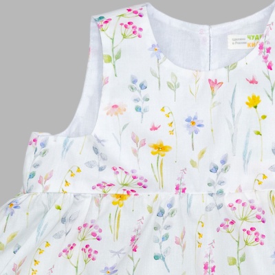 Платье Цветы Чуди Кидс 349625 Ц2-3 белый 02 Платье Цветы Чуди Кидс 349625 Ц2-3 белый 02