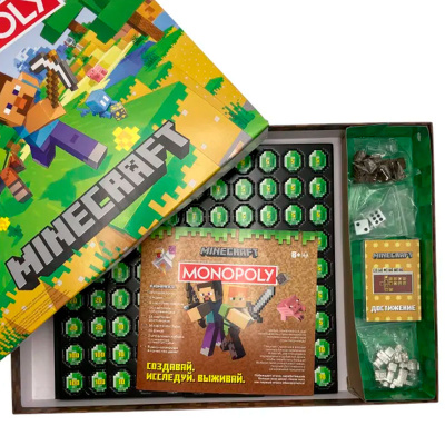 Настольная игра монополтия Майнкрафт Hasbro M00035 5