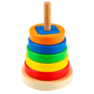 Деревянная пирамидка для малышей Рыжий кот И-4022 2