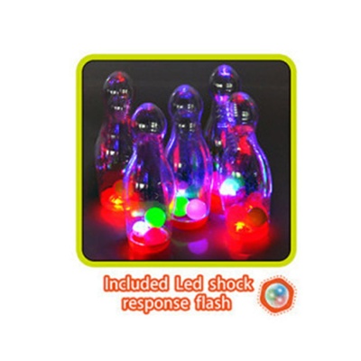 Набор боулинг 1toy 6 кегель и 2 шара со светом 24см T22354-3