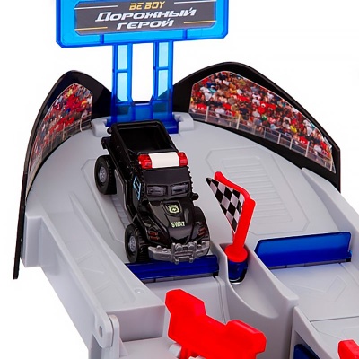 Парковка трек Шлем 2 машинки свет звук BeBoy IT109793 4