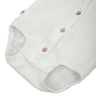 Боди с коротким рукавом Муслин KiDi 342(Мс)-6 молоко 2