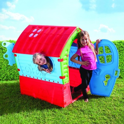 Игровой домик Лилипут PalPlay М680-MAAYAN красный-зелёный-голубой 03