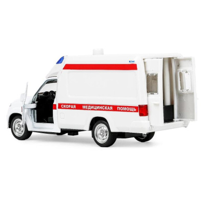 Машинка металлическая УАЗ Профи Скорая помощь Технопарк PROFI-14SLAMB-WH (72) 05